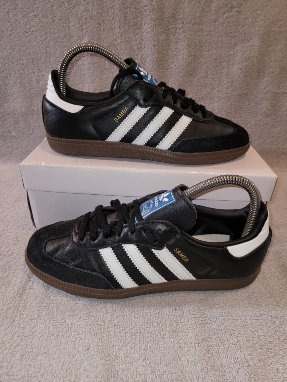 Adidas Samba OG Big Kids Core Black White Gum Sneakers IE3676 Size 5 (#1444)